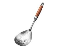 Stainless Steel Strainer Ladle for Vegetable Broth Ergonomic Handle Skimmer Household Slotted Spoon Rustproof Skimmer