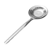 Stainless Steel Strainer Spoon - Professional Long Handle, Fine Mesh | Kitchen Broth Sauce Frying Food Foam Butter Soup Utensil Stainless Steel Durable Gastronomy Design Pro Kit