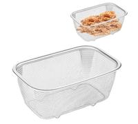 Stainless Steel Strainer Strainer, Rectangular Mesh Drain Sink Basket - French Fries Basket Net | Fine Mesh Oil Fillet | Mesh Strainer Basket | Potato Crisper Basket
