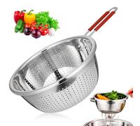 Stainless Steel Strainer with Handle, 7.9 Inch Fine Mesh Metal Strainer, Non-Slip Strainers and Colanders for Pasta Spaghetti Vegetable Fruits Noodles Salad