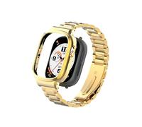 Stainless Steel Strap Fit For Honor Watch 4 Metal Replacement Bracelet Metal Protective Frame Watch Band Fit For Huawei HonorWatch4(Gold)