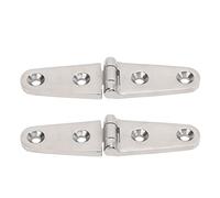 Stainless Steel Strap Hinge, Pair Heavy Duty Strap Hinge with Holes 316 Stainless Steel Marine Boat Home Hardware for Door Gate Shed Barn