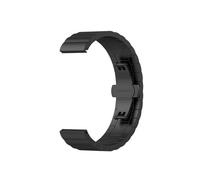 Stainless steel strap suitable fit for Garmin Venu SQ 2 Plus/Vivoactive 4 3/Move 3 replacement wristband(Black,For Garmin Active)