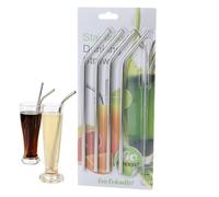 Stainless Steel Straw Set - Metal Drinking Straws with Cleaning Brush for Milkshake,Party Accessory for BBQ Picnic Holiday Party Fishing Camping Beach Outdoor