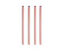 Stainless Steel Straws 4pcs Stainless Steel Straw Creative Romantic Pink Heart Straw for Drinking Juice Milk Parties Supplies(4 pcs)