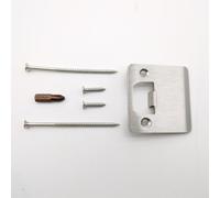 Stainless Steel Strike Plate with Extra Lip to Cover Gaps and Improve Door Seal on Misaligned Frames (Black)