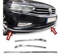 Stainless steel strip front bumper suitable for Passat B8 from facelift|year ...