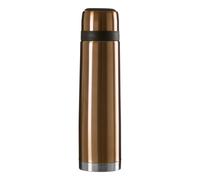 Stainless Steel Stripe 900ml Gold Finish Vacuum Flask, Leak-Proof Thermos Travel Flask For Hot and Cold Beverages