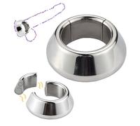 Stainless Steel Strong Adsorption Training Ring, Men's Weight Fitness Rings, Extra Heavy Ladder Lifting Endurance Ring -E06UK (Silver:A)