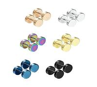 Stainless Steel Stud Earrings for Women and Men, Stud Earrings Multicolor 6 Pairs(12PCS) Round 3MM-14MM Stud Earrings Women