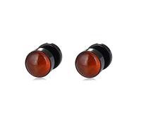 Stainless Steel Stud Earrings for Women, Black Stud Earrings for Men with Cat's Eye Stone Stud Earrings