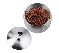 Stainless Steel Sugar Bowl, Seasoning Container Canister Cruet with Lid and Spoon, Salt Pepper Storage Bowl Kitchen Organization for Cooking Baking BBQ Grill Camping Picnic