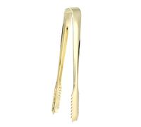 Stainless Steel Sugar Ice Pastry Clip Cooking BBQ Salad Tong Bar Tools Professional Grade 304 Stainless Steel Kitchen Utensils for Coffee Shops Bakeries Bars (Plated Gold)