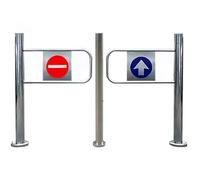 Stainless Steel Supermarket Swing Gate - Heavy-Duty Safety Barrier for Factory & Park Aisles, Import Export Combo Design, 120x100cm, Durable & Secure Access Solution