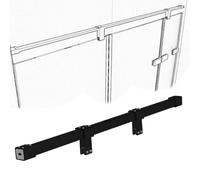 Stainless Steel Support Bar Arm for Frameless Shower Door Fixed Panel, 80 75 80 65 60 55 50 48 42 40 30 Inch Long Bathroom Bathtub Screen Stabilizer Base(Black,L 100cm(39.4in))