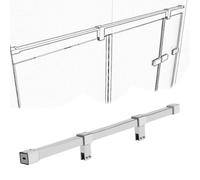 Stainless Steel Support Bar Arm for Frameless Shower Door Fixed Panel, 80 75 80 65 60 55 50 48 42 40 30 Inch Long Bathroom Bathtub Screen Stabilizer Base(Silver,L 130cm(51.2in))