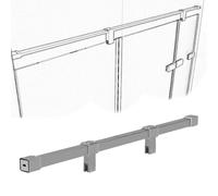 Stainless Steel Support Bar Arm for Frameless Shower Door Fixed Panel, 80 75 80 65 60 55 50 48 42 40 30 Inch Long Bathroom Bathtub Screen Stabilizer Base(Gray,L 130cm(51.2in))