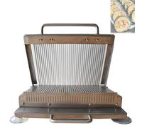 Stainless Steel Sushi Cutter, Sushi Roll Slicer, Manual Vegetable Chopper, Slice Thickness 8MM, 25 * 20cm Cutting Area, with 4 Non-Slip Rubber Suction Cup Feet, for Lettuce Onion Tomato