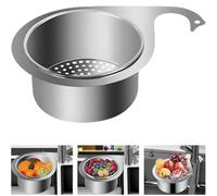 Stainless Steel Swan Sink Strainer Basket, Kitchen Sink Corner Filter Strainer Multi-Functional Drain Basket Faucet Hanging Filter Basket Quick Drain Kitchen Tools Kitchen Sink Food Waste Filter