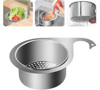 Stainless Steel Swan Sink Strainer Basket, Upgrade Kitchen Sink Drain Strainer Faucet Hanging Filter Basket, Corner Sink Strainer Multi-Functional Drain Basket for Fruit Vegetable (1PCS)