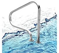 Stainless Steel Swimming Pool Safety Hand Rail Bend Inground Pool Entrances, Durable Thickness, Easy Assembly for Enhanced Safety & Access