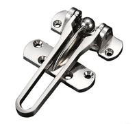 Stainless Steel Swing Bar Door Lock, Heavy Duty Anti-Theft Security Latch for Interior Doors, Child Proof Safety Bolt with Installation for Hotel Bedroom(silver)