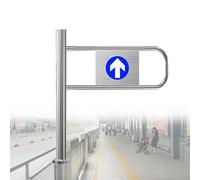 Stainless Steel Swing Door - Security Entrance for Supermarkets One-Way Access Door for Libraries & Panoramic Stores & Elegant Design