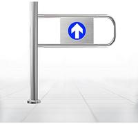 Stainless Steel Swing Gate for Supermarkets, 90° Open One-Way Door, Metal Access Barrier for Store & Library, Left Side, 50×100cm, Durable & Secure Entry Solution