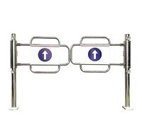 Stainless Steel Swing Gate One-Way Door, Manual Push-in Only Entrance Barrier for Supermarkets, Stores, Libraries, and Public(70.8in/180cm)