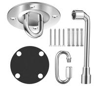 Stainless Steel Swing Hooks Heavy-Duty Swing Hanger - Professional Playset Hardware with Wrench & Anti-Vibration Positioning Pad for Swing Set, Punching Bag, Gym Equipment and Yoga Straps Hangers