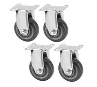 Stainless Steel Swivel Casters for Light Furniture 4 Pack 3 inch Polyurethane Wheels Directional Rollers Heavy Duty Mobility Smooth Glide Durable and Quiet.