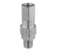 Stainless Steel Swivel for Pressure Washer 360 Degree NPT 3/8 Inch and 1/4 Inch Connection Screw Connection Hose Adapter (1/4)