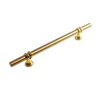 Stainless Steel T-Bar Cabinet Handle, Gold Finish Rust-Proof Drawer Pull for Kitchen Bedroom Outdoor, Easy Install with Screws