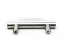 Stainless Steel T Bar Cabinet Pull Handle 50-500mm, 10 Inch 160mm | stainless steel construction for kitchen doors, drawers and furniture, with fittings included for quick and tidy