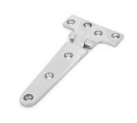 Stainless Steel T Hinge Thickened Stainless Hinge 316 Stainless Steel T Type Hinge Gate Accessories High Hardness Not Easy to Deform Door Hinge, M5 Screws Included, 151 * 75 * 4.5mm