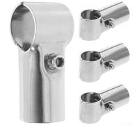 Stainless Steel T Pipe Clamps Set of 4 for 25mm Pipe for Fences, Shelves, and Railing Installations