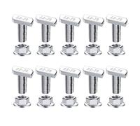 Stainless steel T-shaped hammer head screw, Hammer Head Sliding Screw T-Slot Bolts Nuts Set, Heavy-Duty Hardware Screws, Stainless Steel, D-urable, Versatile for Track System Automotive
