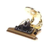 Stainless Steel T-Shaped Silver Gold Replacement Clipper Head Hair Clipper with Stand T9 Trimmer(Gold)