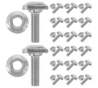 Stainless Steel T Slot Bolt and Flange Nut Set M6x20mm 20 Sets | Drop-in Profile Fitting, Accurate Repeatable Positioning, Wide Compatibility, Resists Deformation, Enhances Rapid Assembly