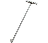 Stainless Steel T-Type Hand Pull Hook - 15/26.7/34.6 Inch Manhole Cover Hook, Heavy-Duty Metal Pulling Hook for Cargo Basket & Rolling Shutter Door (Style 1, Size: 15'')
