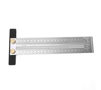 Stainless Steel T Type Hole Ruler Scribing Gauge Woodworking Marking Measuring Tool for Carpenters and DIY Enthusiasts Silver 0 200mm 0 300mm 0 400mm Optional (200mm marking ruler type B)