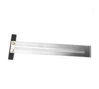 Stainless Steel T Type Hole Ruler Scribing Gauge Woodworking Marking Measuring Tool for Carpenters and DIY Enthusiasts Silver 0 200mm 0 300mm 0 400mm Optional (300mm marking ruler type B)