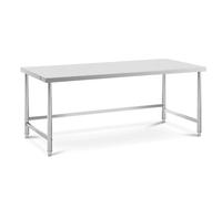 Stainless steel table - 200 x 90 cm - 300 kg load capacity - Royal Catering RCAT-200/90-PS