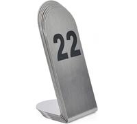 Stainless Steel Table Number Signs, Tabletop Display Cards for Restaurants, Cafes, Weddings(1-20)
