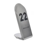 Stainless Steel Table Number Signs, Tabletop Display Cards for Restaurants, Weddings(20-40)