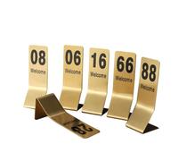 Stainless Steel Table Numbers 1-10/1-25/1-30, Double-Sided For Visibility, Table Number Signs, Ideal For Party Banquets Wedding Reception，Vertical Stainless Steel Table Number(1-35)