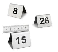 Stainless Steel Table Numbers, 1-100, Stackable Tent Style, Double-Sided Visibility Signs for Weddings, Events, Parties, Durable and Reusable Table Markers