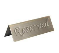 Stainless Steel Table Sign Reserved Table Tent Sign Coffee Service Sign for Restaurant Bar Pub