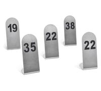 Stainless Steel Table Signs Table Numbers 1-25 1-50 1-100 For WeddingReceptions, Restaurant Stackable Table Number Card, Save Space, Digital Sign Seat Place Card(1 to 100)