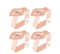 Stainless Steel Tablecloth Clips, for Leaf Shape Secure Snap-On Holders for Outdoor Picnics and Garden Parties, Silver 4 Pack